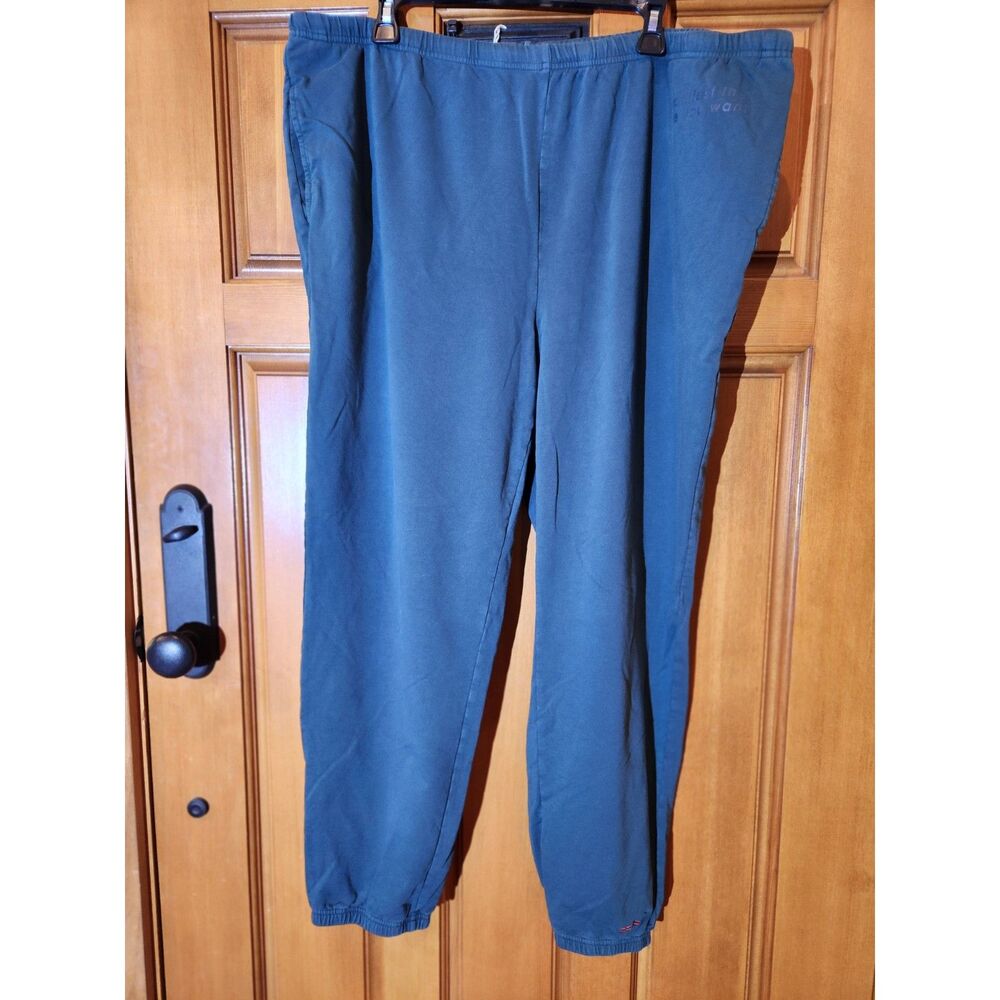 Peace Love World Blue Joggers w/ Drawstring Waist Gathered Ankle Women's Size 1X